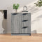 vidaXL - Dressoir - 60x30x70 - cm - bewerkt - hout - grijs - sonoma - eiken