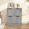 vidaXL - Dressoir - 60x30x70 - cm - bewerkt - hout - grijs - sonoma - eiken