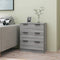 vidaXL - Dressoir - 60x30x70 - cm - bewerkt - hout - grijs - sonoma - eiken