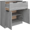 vidaXL - Dressoir - 60x30x70 - cm - bewerkt - hout - grijs - sonoma - eiken
