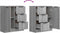 vidaXL - Dressoir - 60x30x70 - cm - bewerkt - hout - grijs - sonoma - eiken