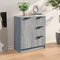 vidaXL - Dressoir - 60x30x70 - cm - bewerkt - hout - grijs - sonoma - eiken