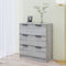 vidaXL - Dressoir - 60x30x70 - cm - bewerkt - hout - grijs - sonoma - eiken