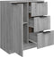vidaXL - Dressoir - 60x30x70 - cm - bewerkt - hout - grijs - sonoma - eiken