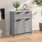 vidaXL - Dressoir - 60x30x70 - cm - bewerkt - hout - grijs - sonoma - eiken