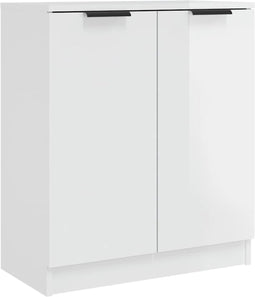vidaXL - Dressoir - 60x30x70 - cm - bewerkt - hout - hoogglans - wit