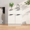 vidaXL - Dressoir - 60x30x70 - cm - bewerkt - hout - hoogglans - wit