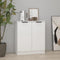 vidaXL - Dressoir - 60x30x70 - cm - bewerkt - hout - hoogglans - wit