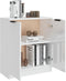vidaXL - Dressoir - 60x30x70 - cm - bewerkt - hout - hoogglans - wit