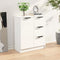 vidaXL - Dressoir - 60x30x70 - cm - bewerkt - hout - hoogglans - wit