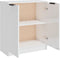 vidaXL - Dressoir - 60x30x70 - cm - bewerkt - hout - hoogglans - wit