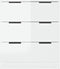 vidaXL - Dressoir - 60x30x70 - cm - bewerkt - hout - hoogglans - wit