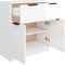 vidaXL - Dressoir - 60x30x70 - cm - bewerkt - hout - hoogglans - wit