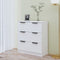 vidaXL - Dressoir - 60x30x70 - cm - bewerkt - hout - hoogglans - wit
