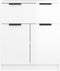 vidaXL - Dressoir - 60x30x70 - cm - bewerkt - hout - hoogglans - wit