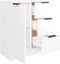 vidaXL - Dressoir - 60x30x70 - cm - bewerkt - hout - hoogglans - wit