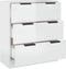 vidaXL - Dressoir - 60x30x70 - cm - bewerkt - hout - hoogglans - wit