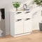 vidaXL - Dressoir - 60x30x70 - cm - bewerkt - hout - hoogglans - wit
