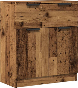 vidaXL - Dressoir - 60x30x70 - cm - bewerkt - hout - oud - houtkleurig