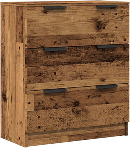 vidaXL - Dressoir - 60x30x70 - cm - bewerkt - hout - oud - houtkleurig