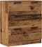 vidaXL - Dressoir - 60x30x70 - cm - bewerkt - hout - oud - houtkleurig