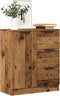 vidaXL - Dressoir - 60x30x70 - cm - bewerkt - hout - oud - houtkleurig