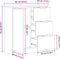 vidaXL - Dressoir - 60x30x70 - cm - bewerkt - hout - oud - houtkleurig
