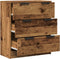 vidaXL - Dressoir - 60x30x70 - cm - bewerkt - hout - oud - houtkleurig