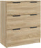 vidaXL - Dressoir - 60x30x70 - cm - bewerkt - hout - sonoma - eikenkleurig