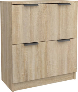 vidaXL - Dressoir - 60x30x70 - cm - bewerkt - hout - sonoma - eikenkleurig