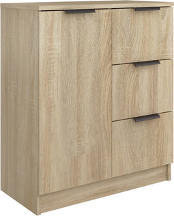 vidaXL - Dressoir - 60x30x70 - cm - bewerkt - hout - sonoma - eikenkleurig