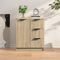vidaXL - Dressoir - 60x30x70 - cm - bewerkt - hout - sonoma - eikenkleurig
