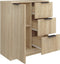 vidaXL - Dressoir - 60x30x70 - cm - bewerkt - hout - sonoma - eikenkleurig