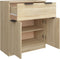 vidaXL - Dressoir - 60x30x70 - cm - bewerkt - hout - sonoma - eikenkleurig