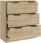vidaXL - Dressoir - 60x30x70 - cm - bewerkt - hout - sonoma - eikenkleurig