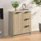 vidaXL - Dressoir - 60x30x70 - cm - bewerkt - hout - sonoma - eikenkleurig