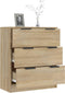 vidaXL - Dressoir - 60x30x70 - cm - bewerkt - hout - sonoma - eikenkleurig
