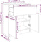 vidaXL - Dressoir - 60x30x70 - cm - bewerkt - hout - sonoma - eikenkleurig