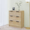 vidaXL - Dressoir - 60x30x70 - cm - bewerkt - hout - sonoma - eikenkleurig