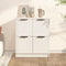vidaXL - Dressoir - 60x30x70 - cm - bewerkt - hout - wit
