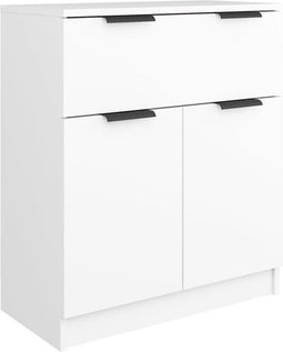 vidaXL - Dressoir - 60x30x70 - cm - bewerkt - hout - wit
