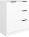 vidaXL - Dressoir - 60x30x70 - cm - bewerkt - hout - wit
