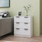 vidaXL - Dressoir - 60x30x70 - cm - bewerkt - hout - wit