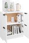 vidaXL - Dressoir - 60x30x70 - cm - bewerkt - hout - wit