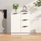 vidaXL - Dressoir - 60x30x70 - cm - bewerkt - hout - wit