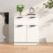 vidaXL - Dressoir - 60x30x70 - cm - bewerkt - hout - wit