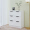 vidaXL - Dressoir - 60x30x70 - cm - bewerkt - hout - wit