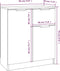 vidaXL - Dressoir - 60x30x70 - cm - bewerkt - hout - wit