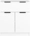 vidaXL - Dressoir - 60x30x70 - cm - bewerkt - hout - wit