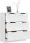 vidaXL - Dressoir - 60x30x70 - cm - bewerkt - hout - wit
